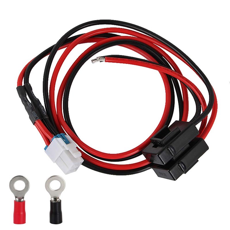 TengKo 1M 4-Pin 12 AWG 12V 3A DC Power Supply Cable Short Wave Power Supply Cord Cable Adapter Fuse wire for Yaesu FT-450D FT-891 FT-991 Kenwood TS-480SAT TS-590SG TS-890s Icom IC-7000 IC-7100 IC-7610 - Image 1